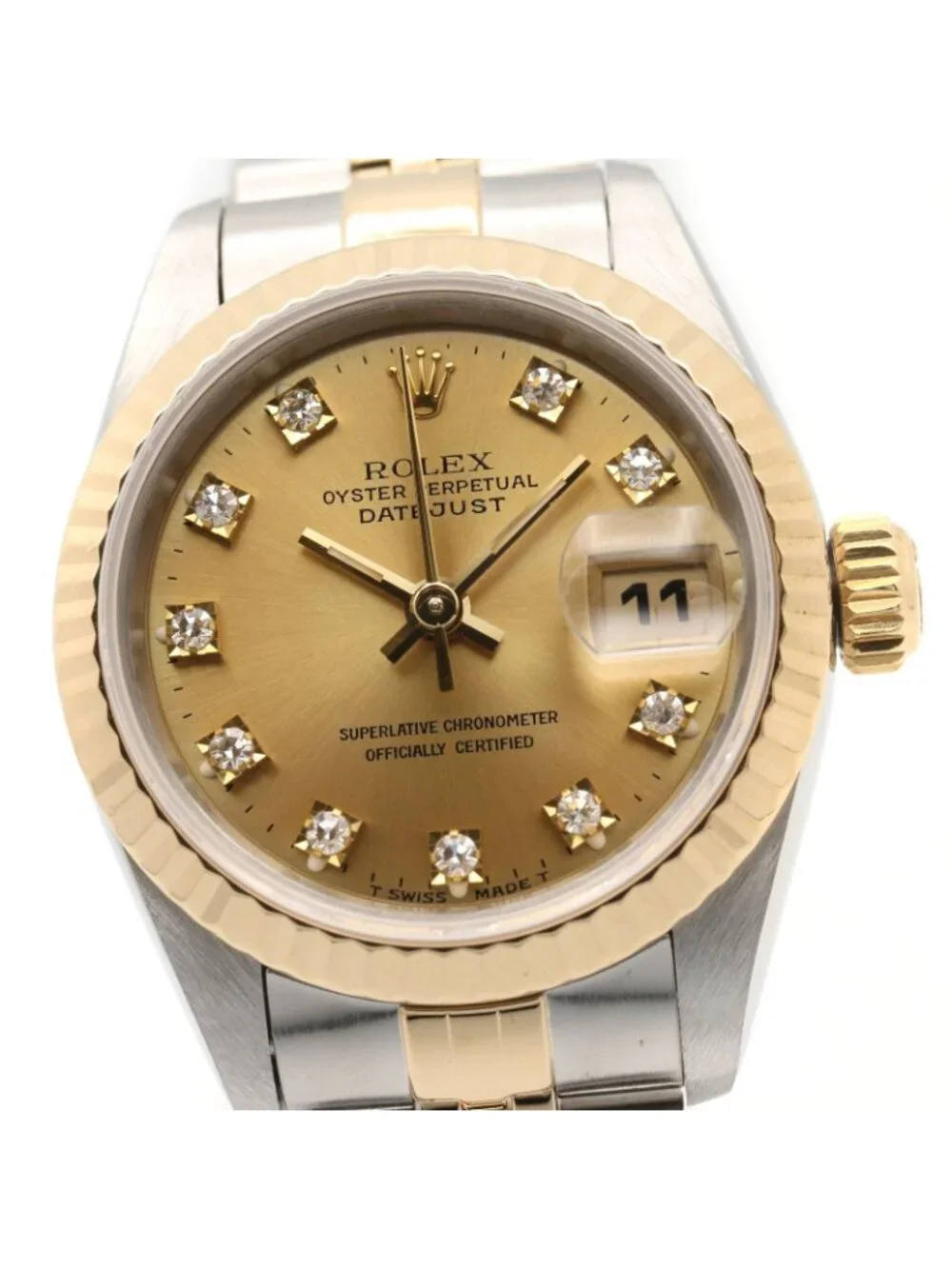 Rolex Watch Datejust Diamond S Number CH QP 18k Stainless Steel